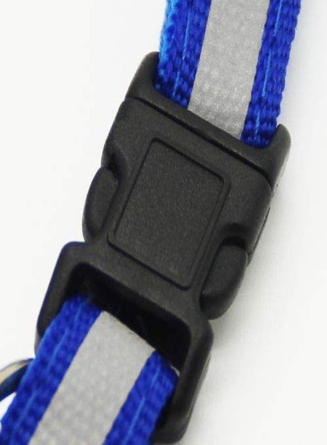 Pups&Pets Pps&Pets Nylon Dog Leash with Collar Set for Puppy & Cats, 0.5 Inch Pet Reflective, Nylon Collar with Leash Set Quick Release and Breathable Collar Set for Puppies and Dogs 10 MM (Blue Color) - Image 3